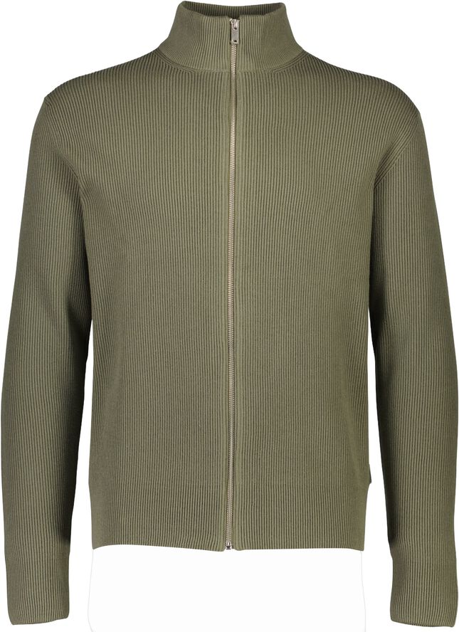 Knitted zip cardigan