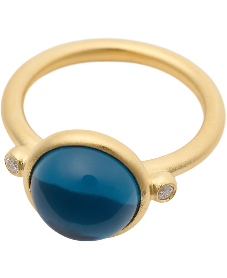 Prime Ring 54 - Gold/Sapphire Blue