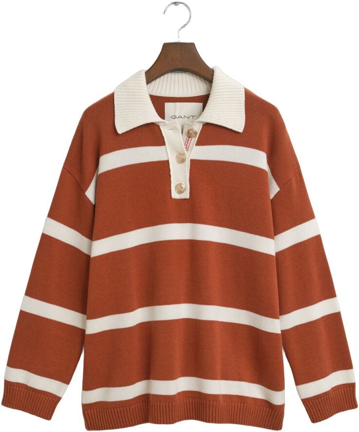 STRIPED KNIT RUGGER
