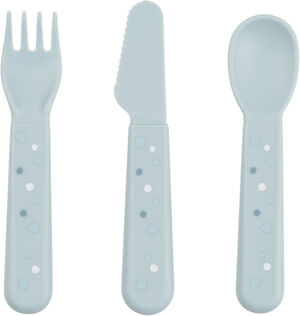 Foodie bestiksæt Happy dots Blå