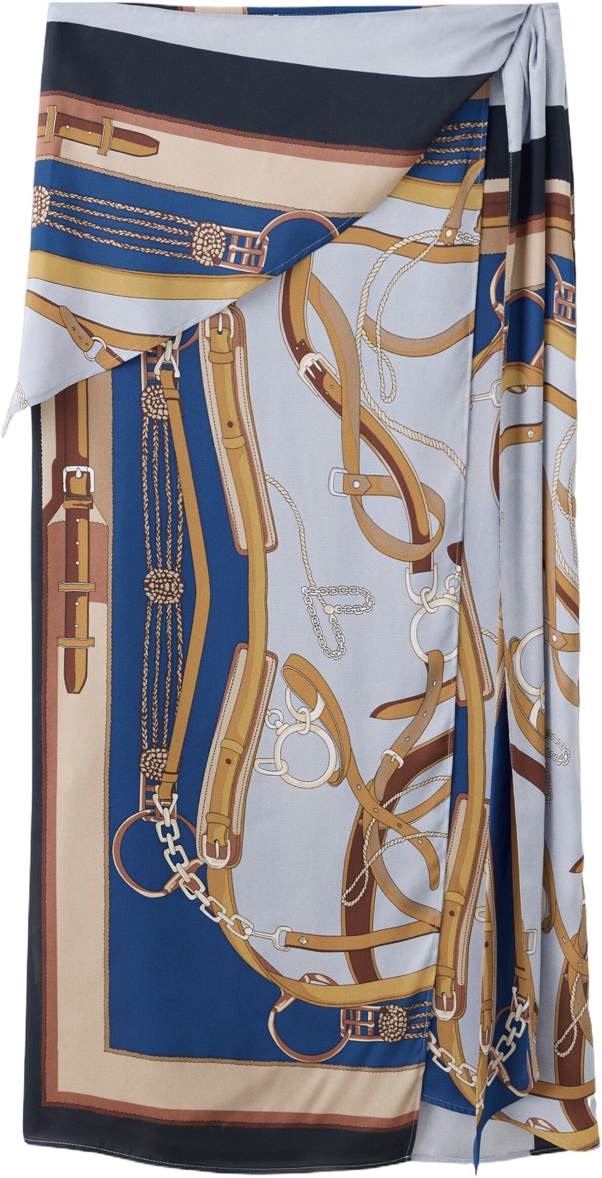 Printed skirt with knot detail