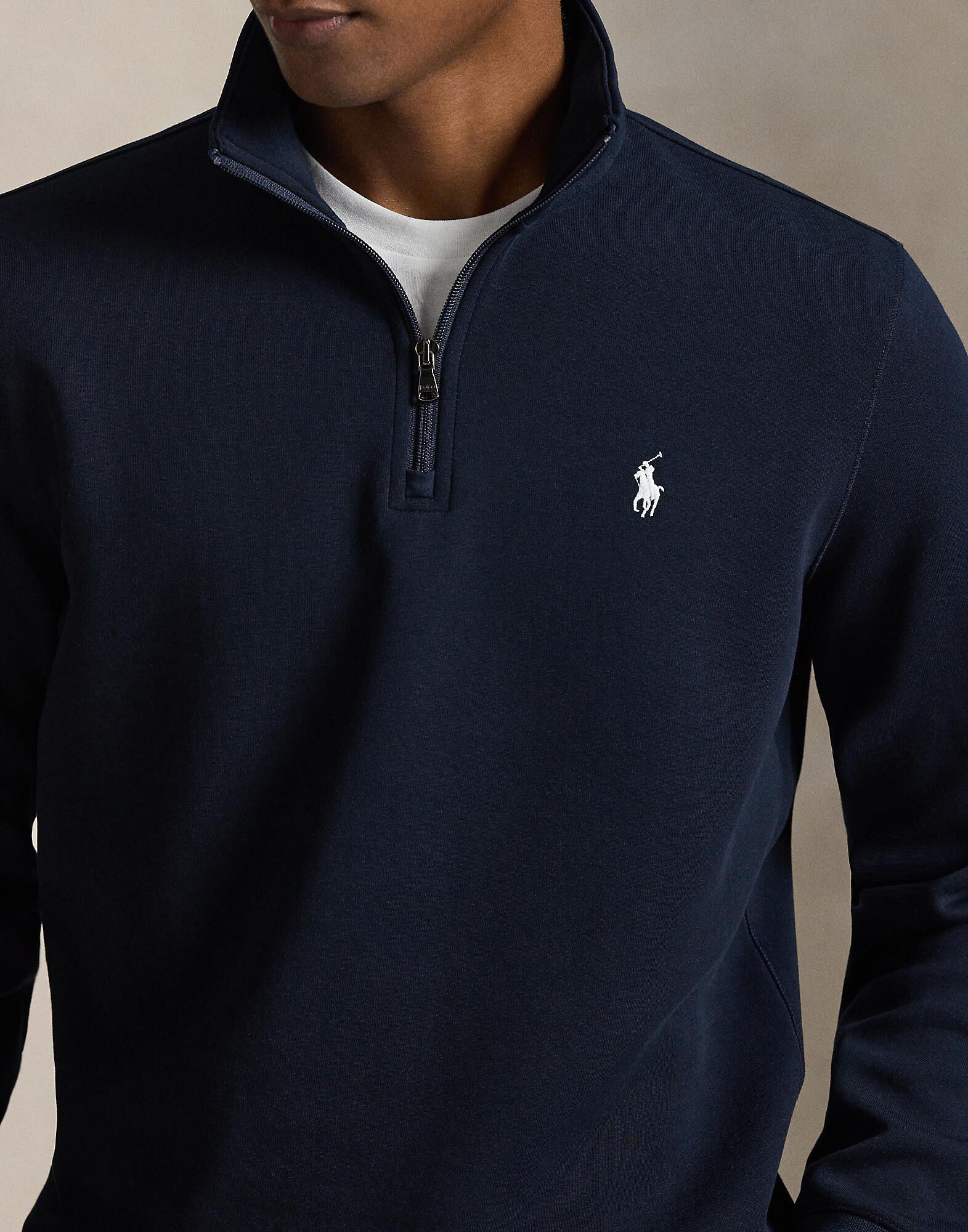 Double-Knit Quarter-Zip Pullover