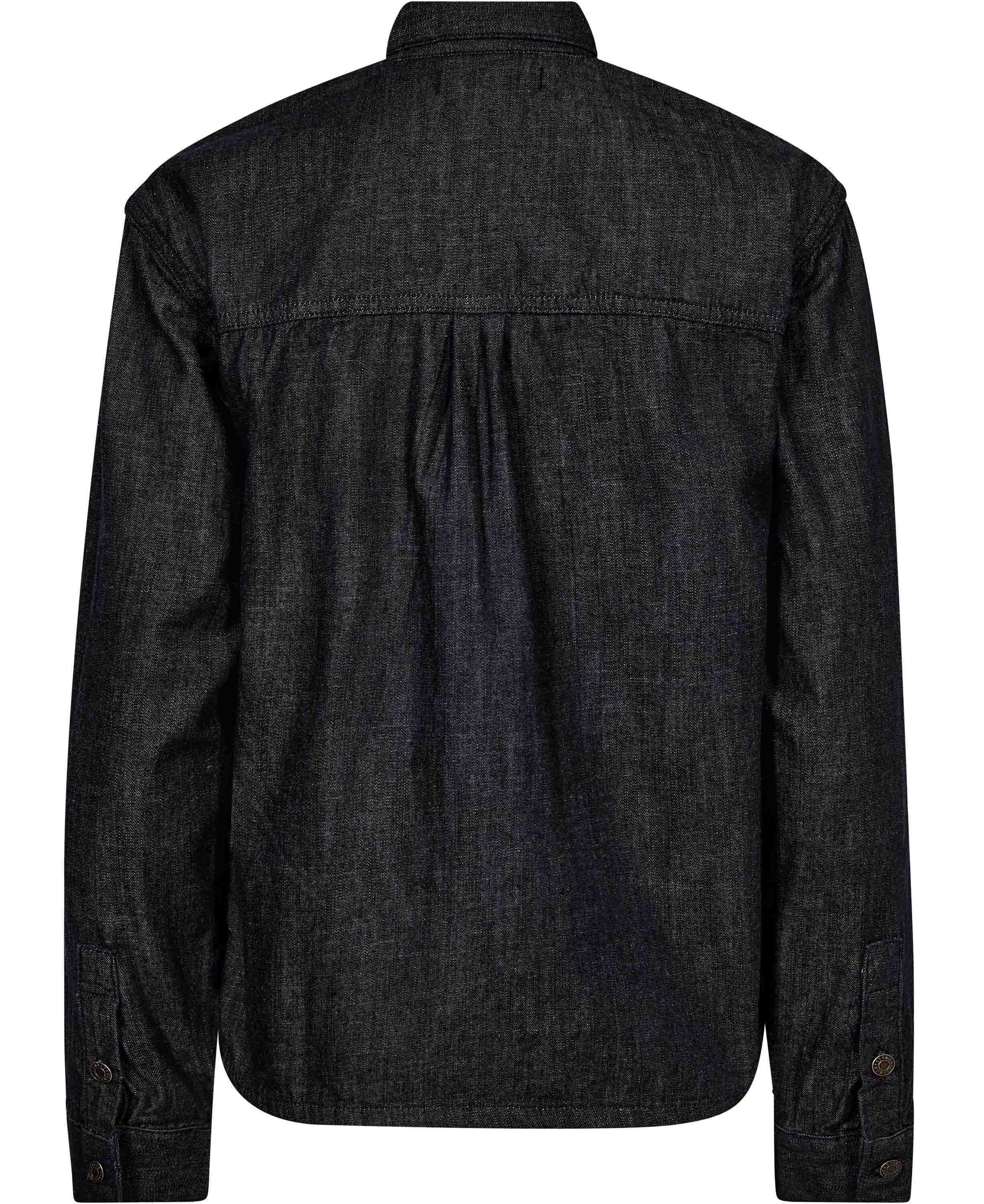 Denim shirt with bow