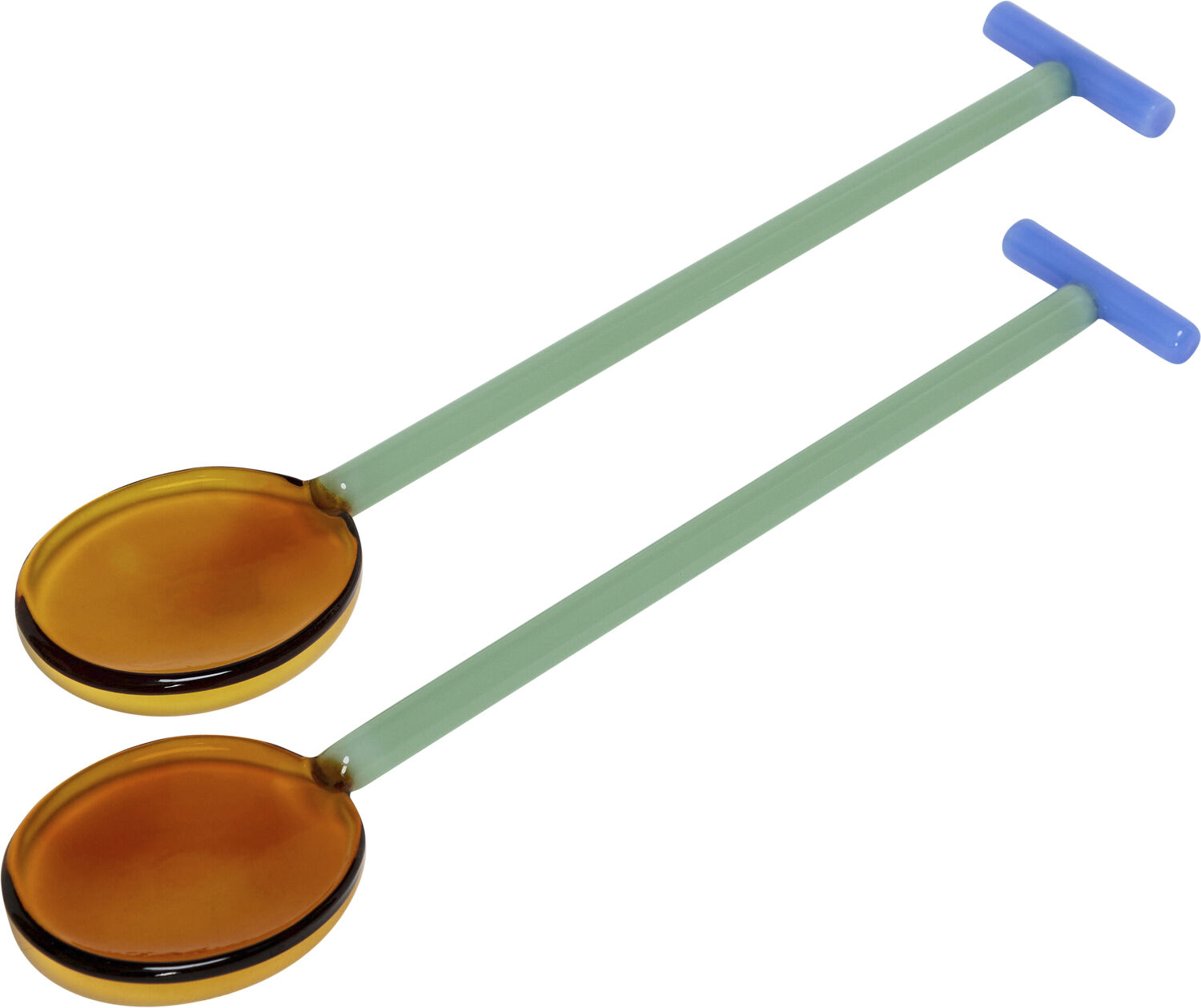 Crave Salatbestik Ravfarve/Lysegr&oslash;n/Bl&aring; s&aelig;t af 2