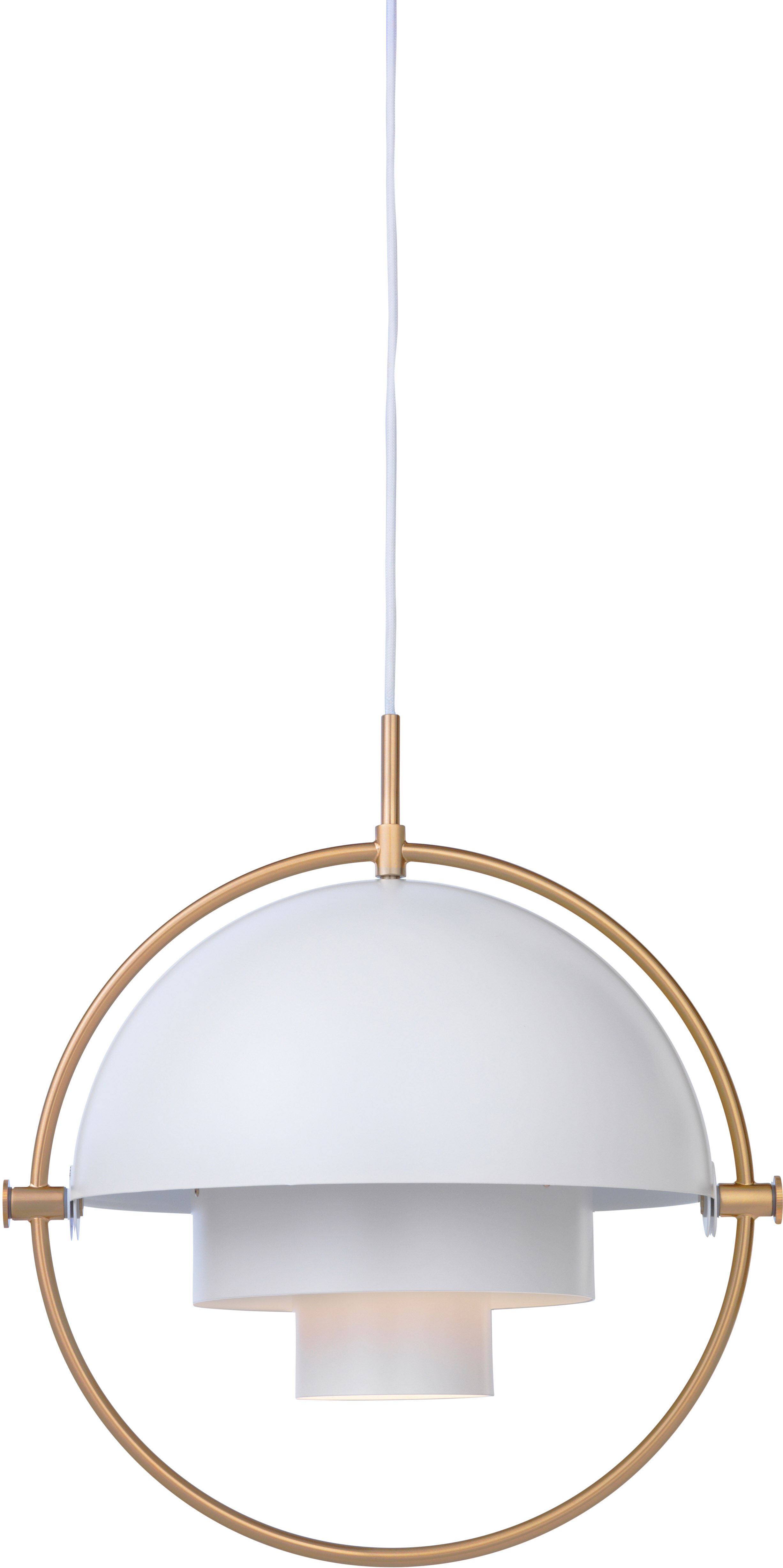 Multi-Lite Pendant (Base: Brass, Shade: White Semi Matt)
