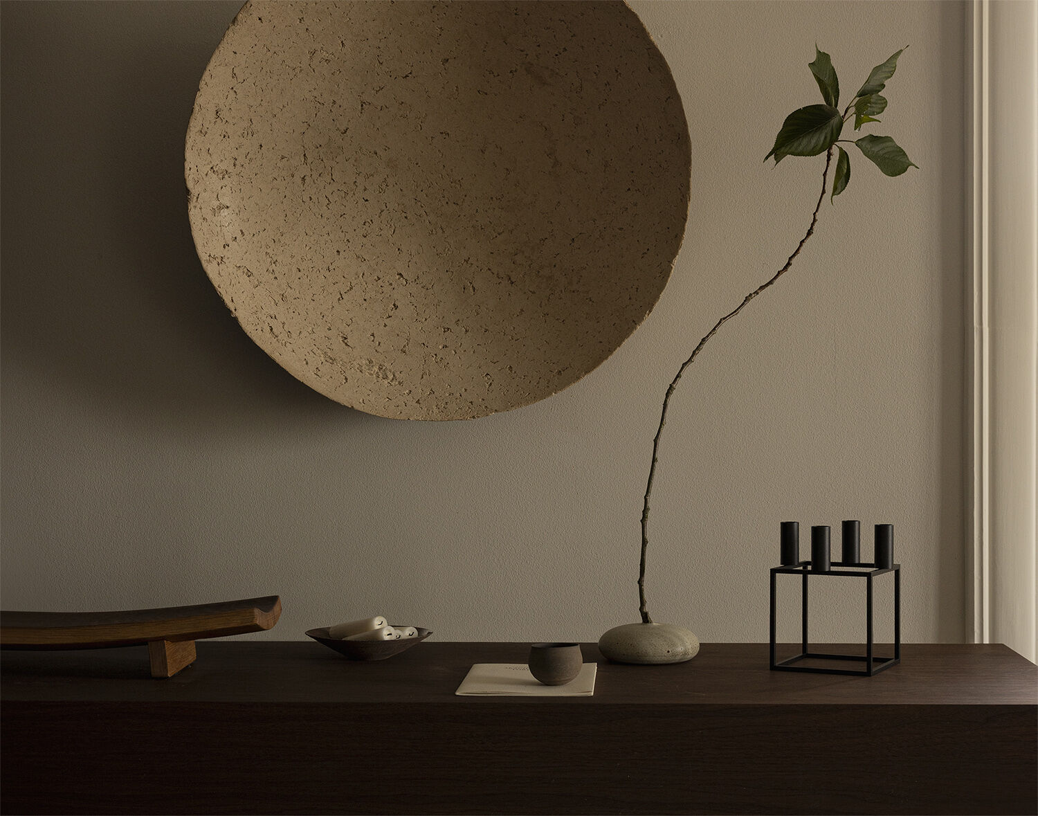 Kubus 4, Candle Holder, Black