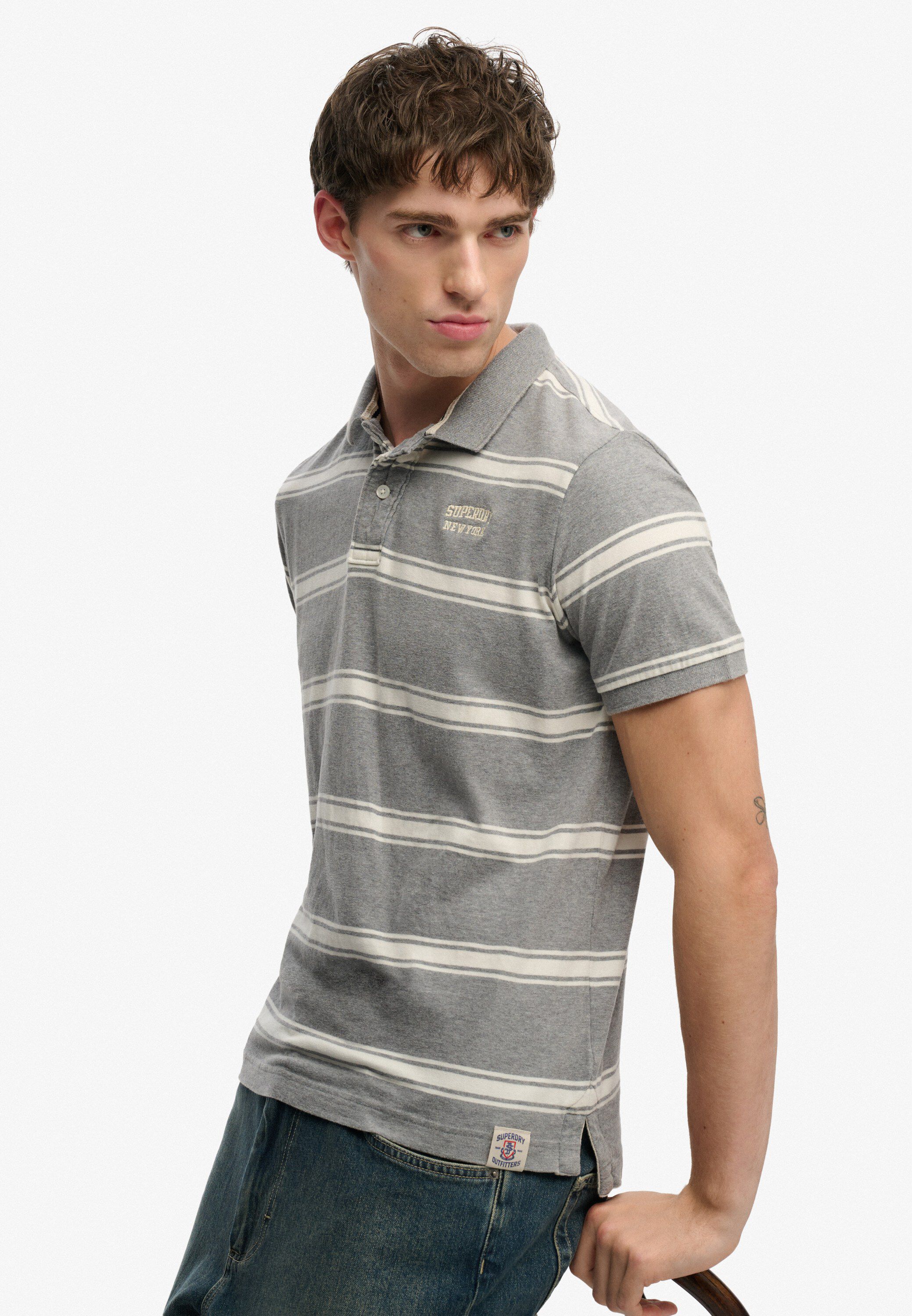 VINTAGE STRIPE JERSEY POLO