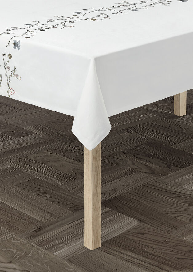 Hammershøi Christmas Dug 150x320 cm hvid m. deko