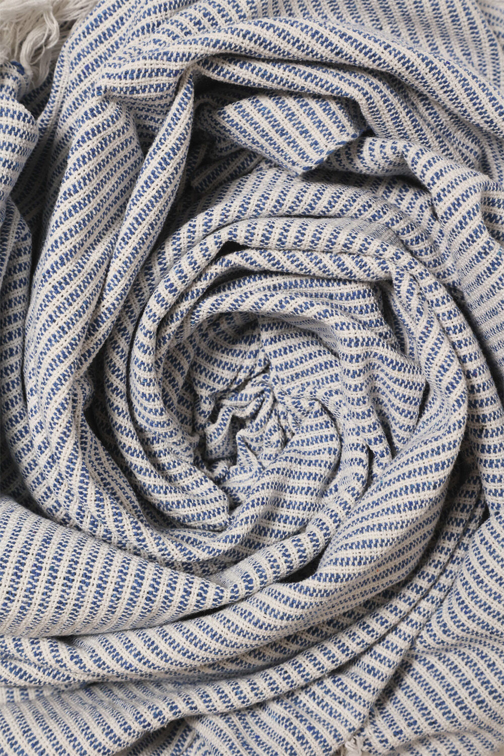 Plaid, V&aelig;vet-Royal Bl&aring;/Natur, 130x180 cm