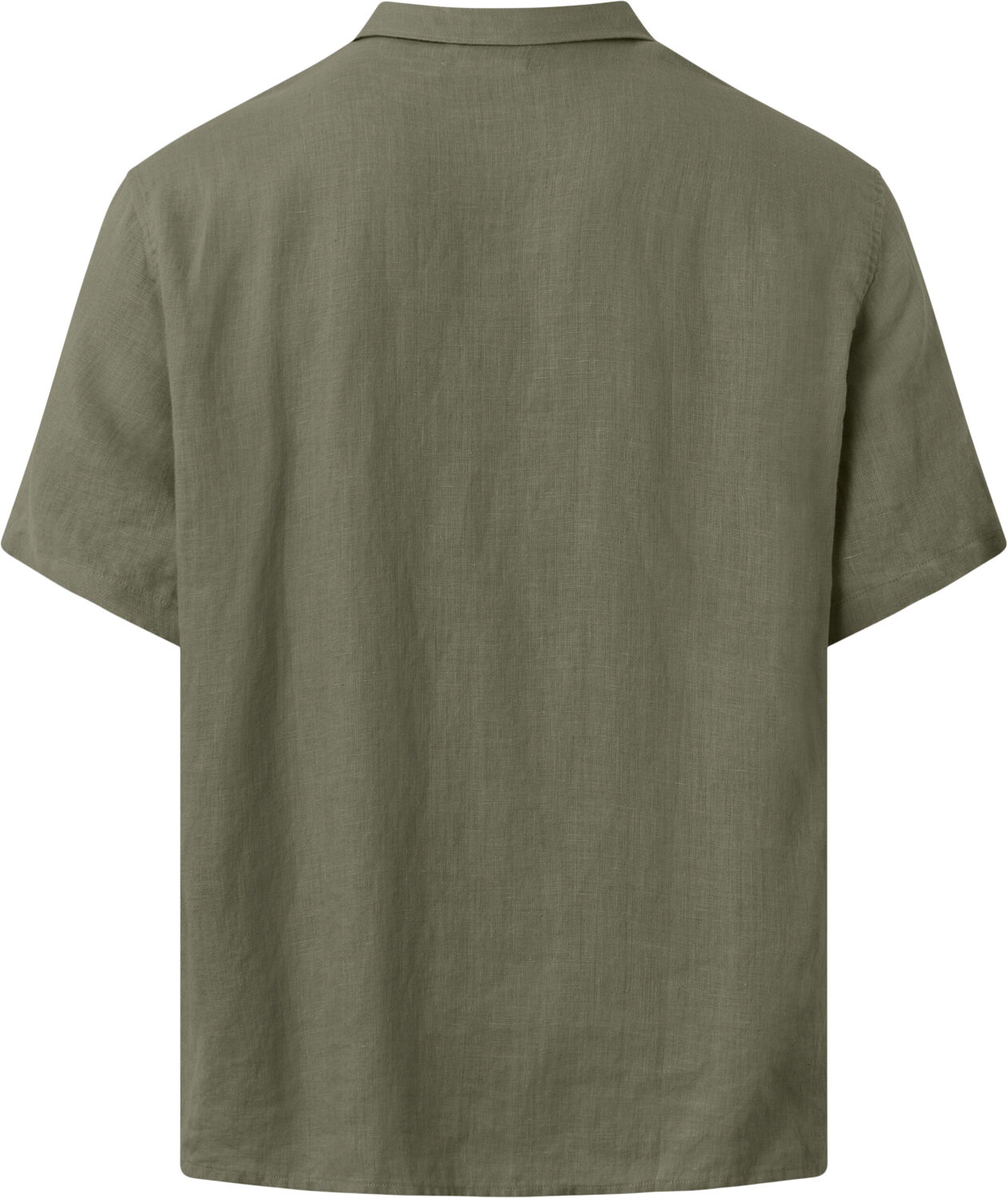 Box fit short sleeved linen shirt GOTS/Vegan