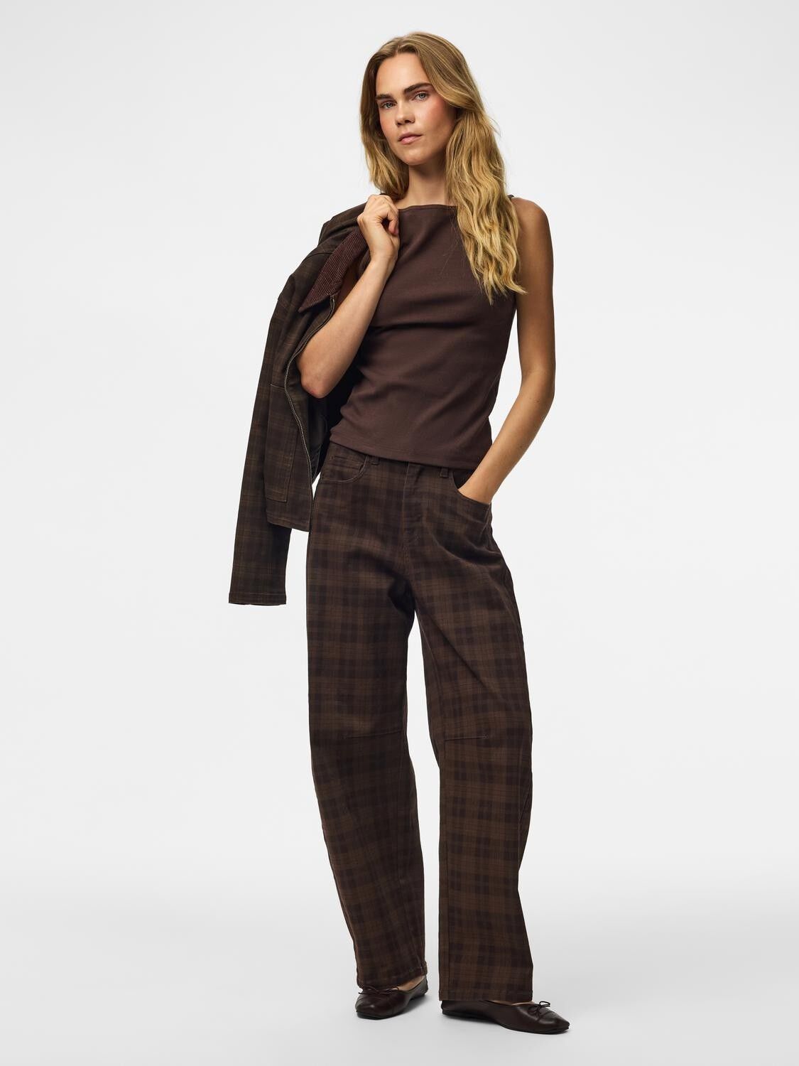 Pcvera Mw Barrel Check Jeans Dnm