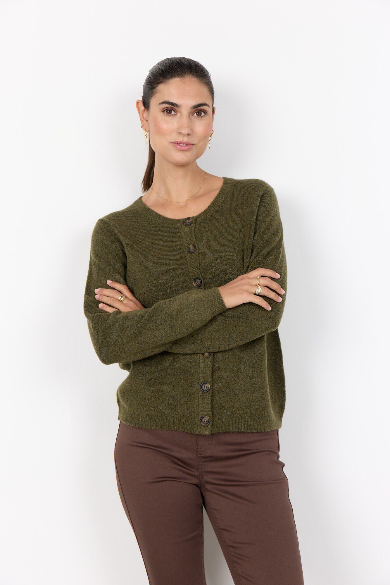 SC-ORLEAN 2 Cardigan Oliven