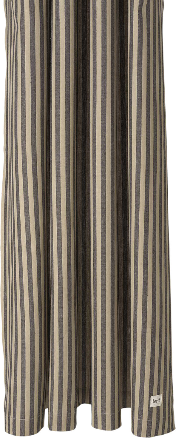 Chambray Shower Curtain - Sand/Black