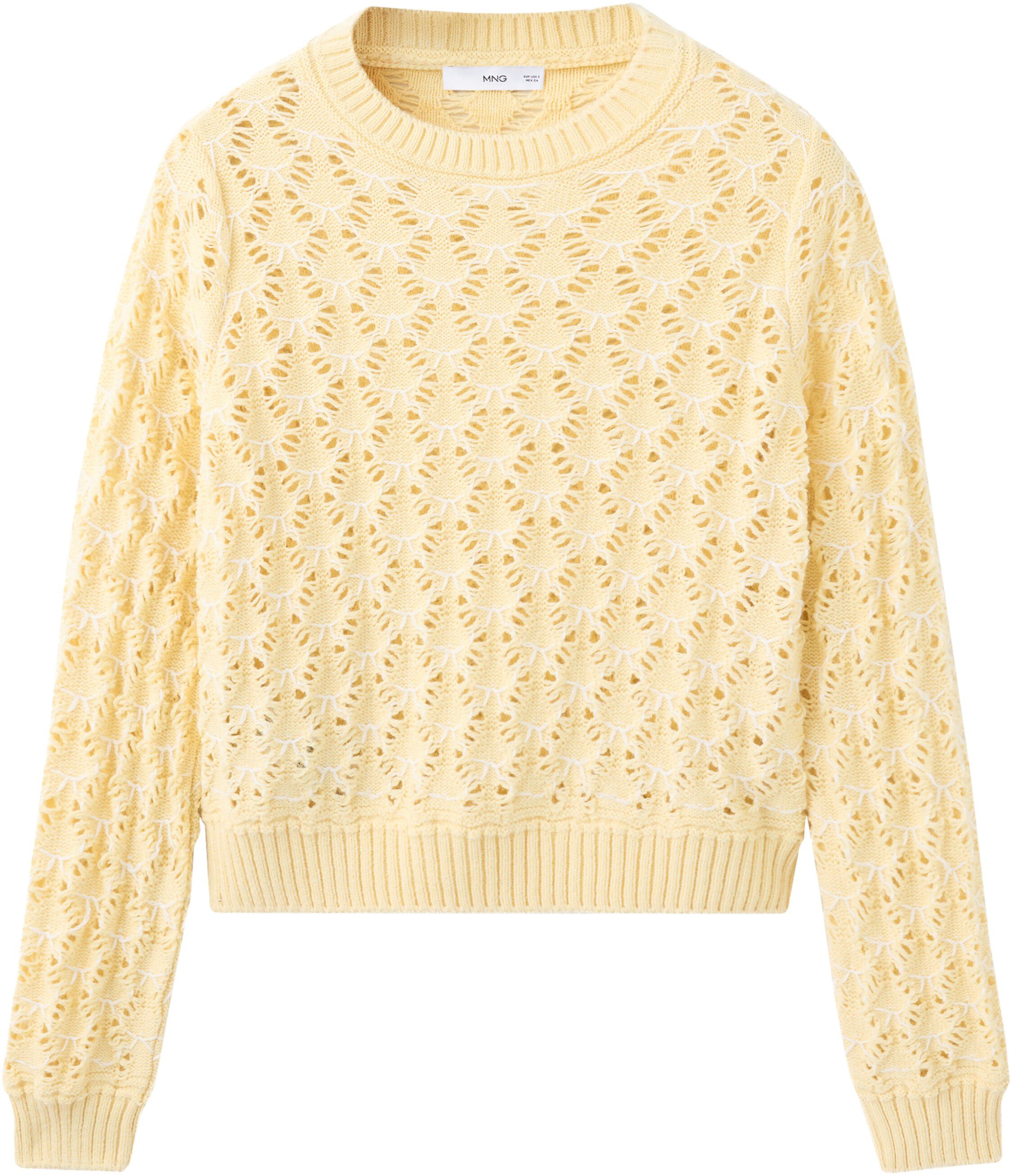 Openwork knit sweater