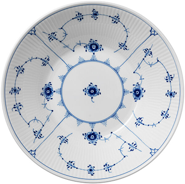 Blue Fluted Plain 24 cm djup tallrik