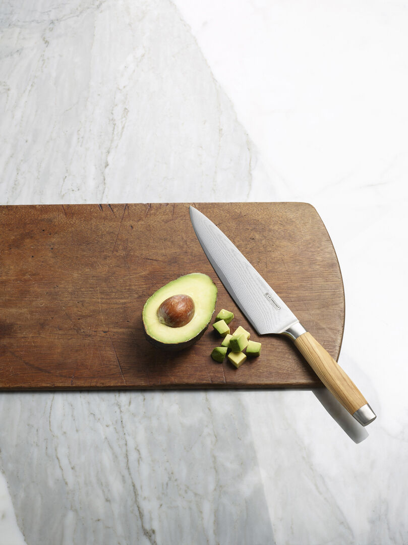 Kokkekniv m/ oliventr&aelig;sskaft 20cm