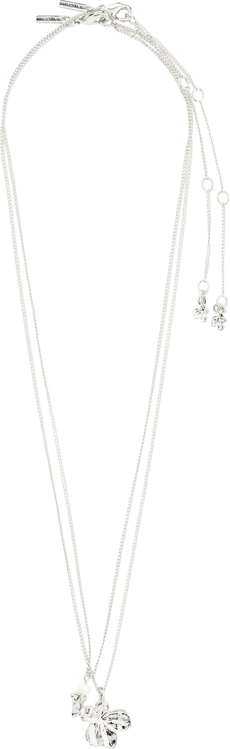 ZHURI recycled necklace 2-in-1 set silver-plated