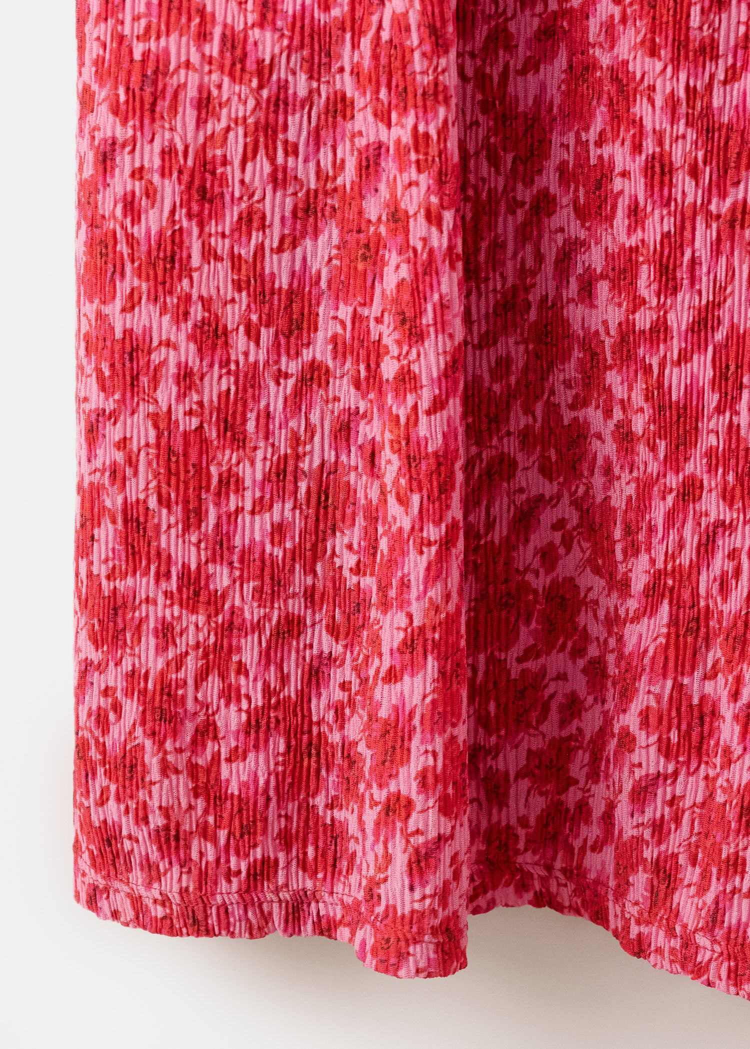 Floral-print pleated dress