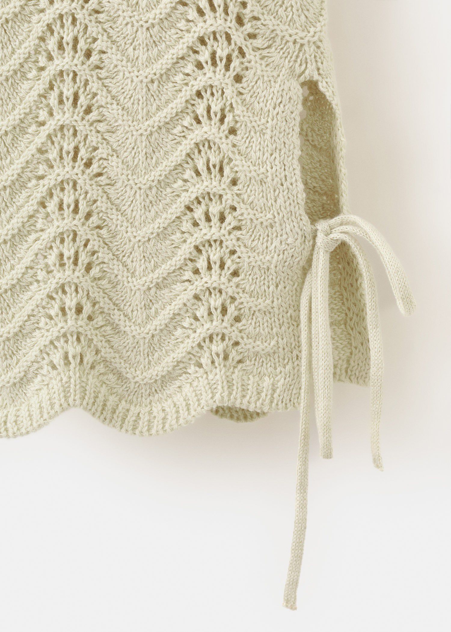Knitted sweater with openwork detai