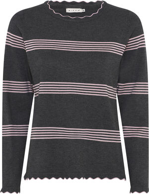 BB Jumper_ BBViscoseStripeKnit