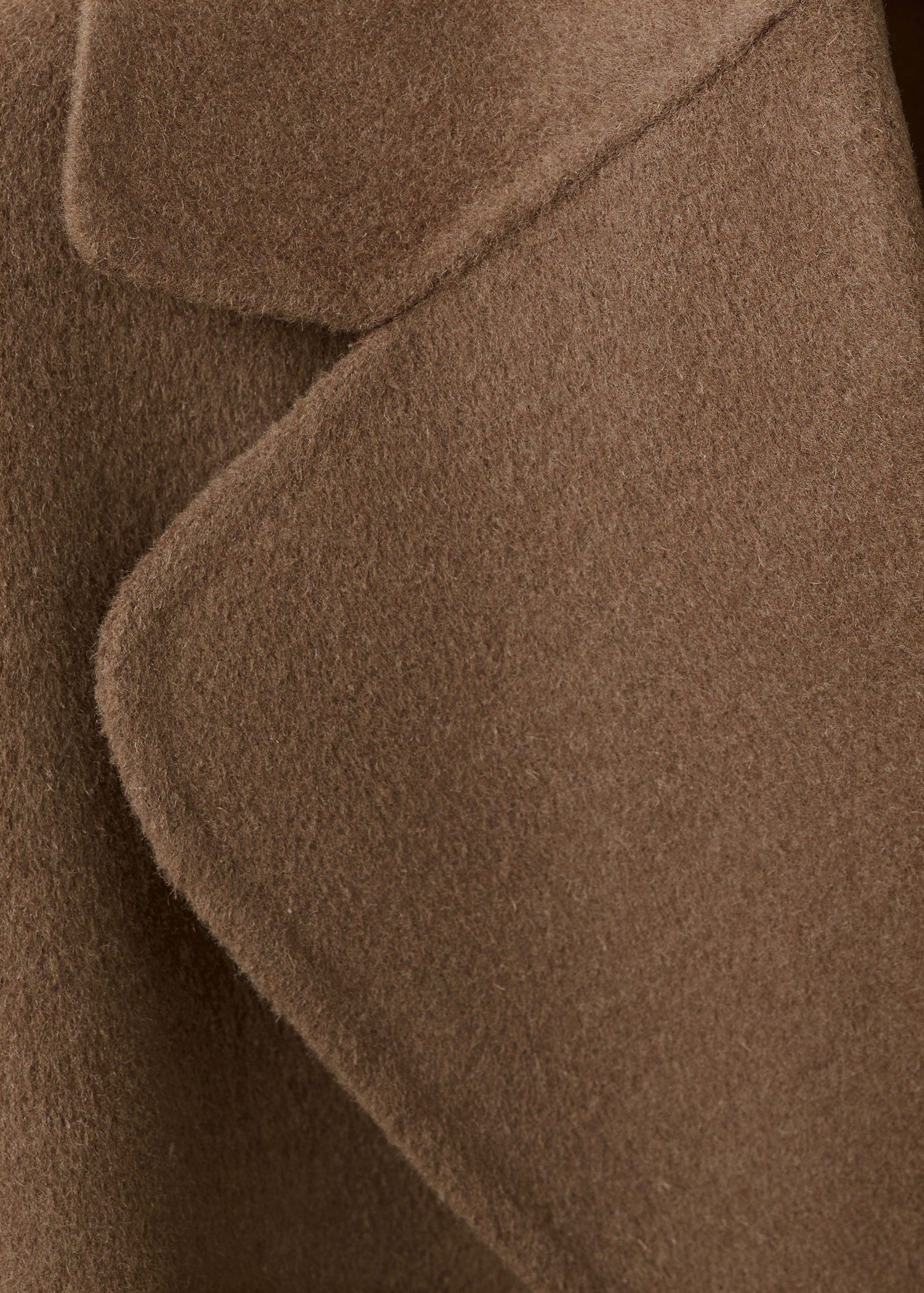 Handmade wool coat with belt