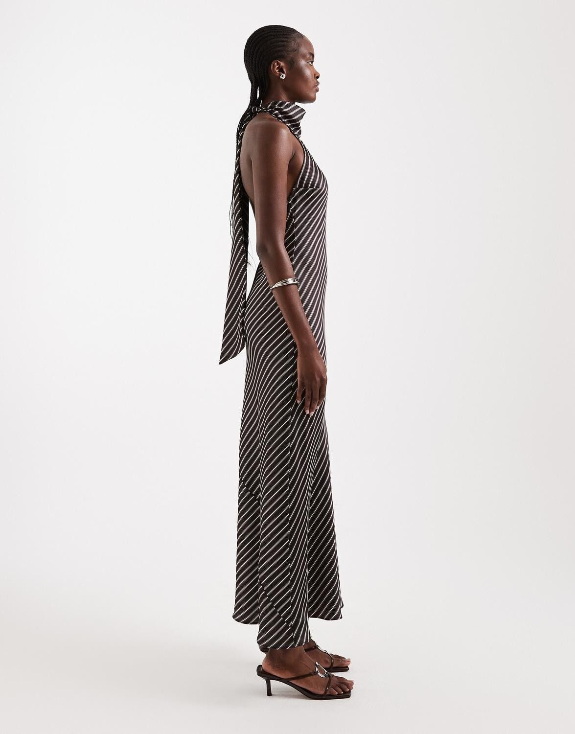 Tsciska Satin Striped Maxi Dress Wvn