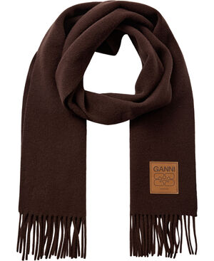 Double Face Wool Knit Scarf