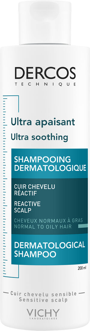 Dercos Ultra Soothing Sulfate Free shampoo (blå) til normal/fedtet hår
