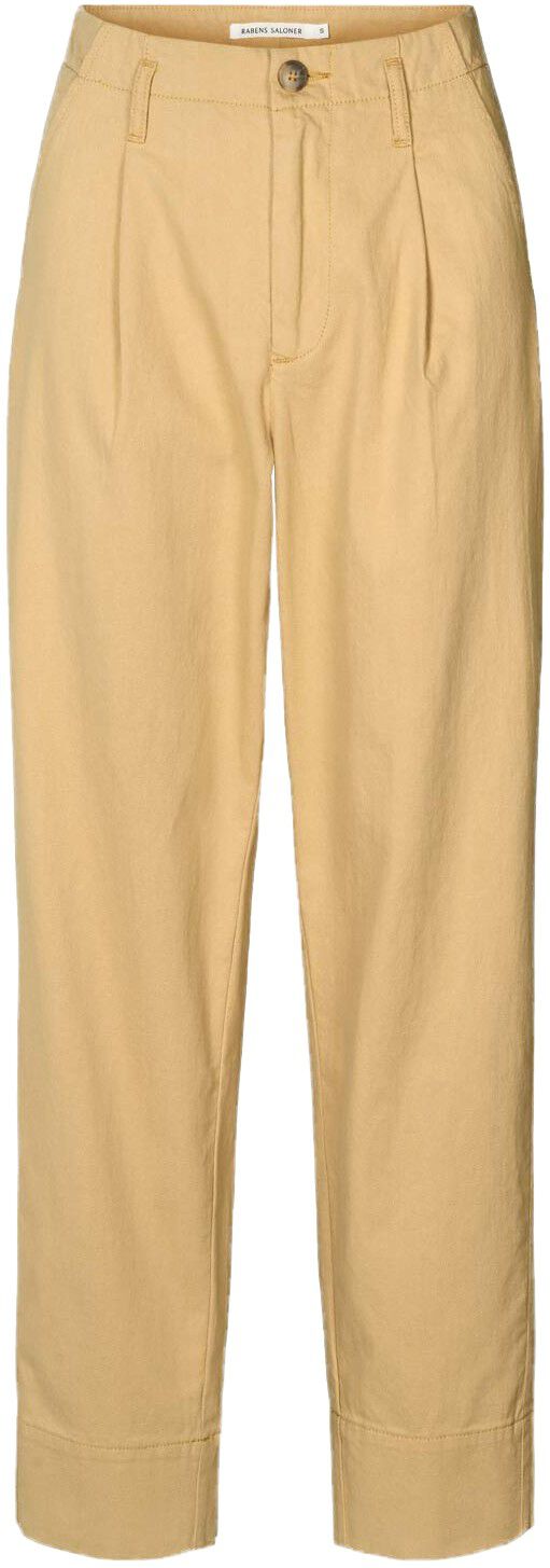 Texture canvas pleat pants - Raina
