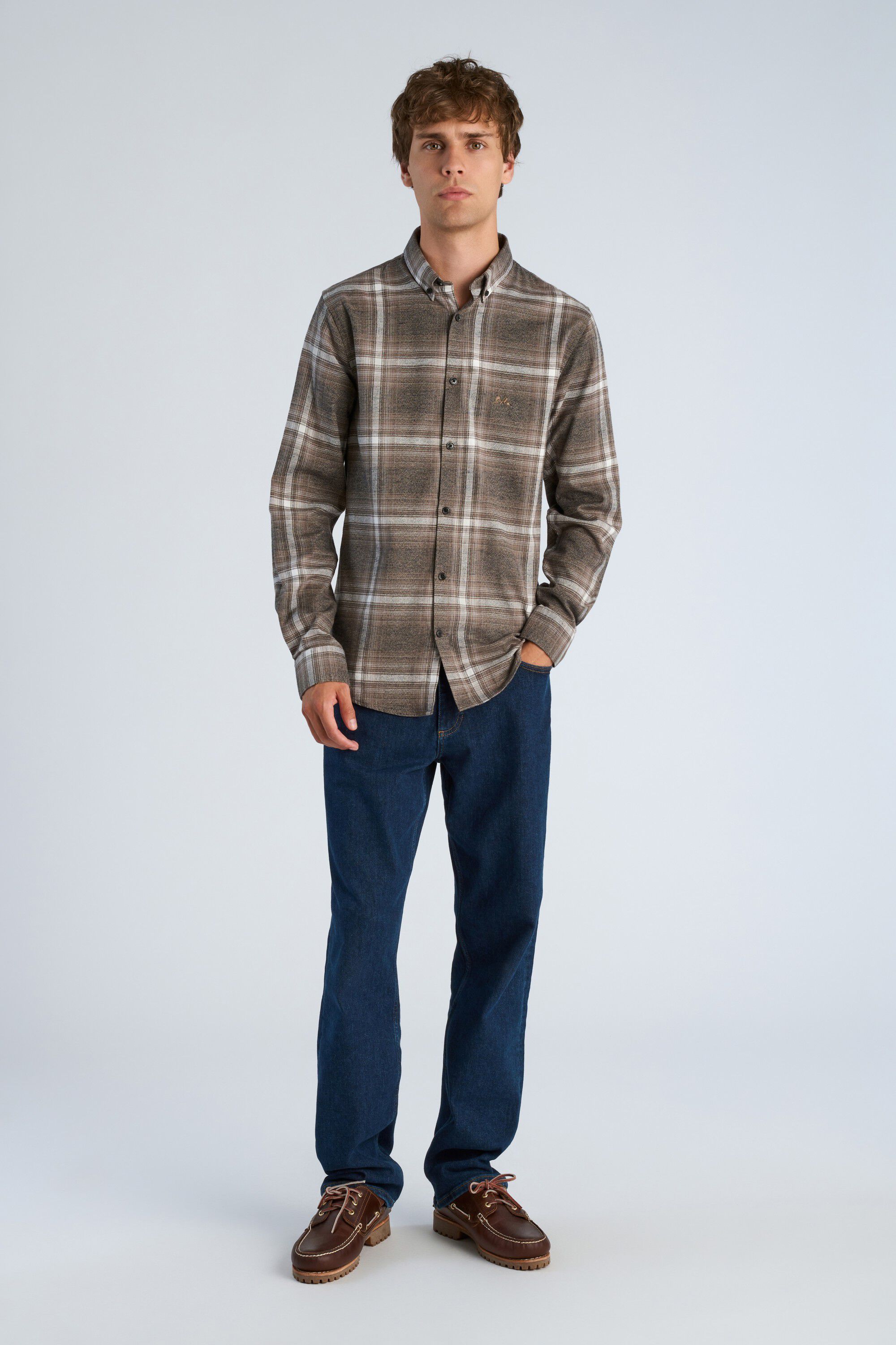 Brushed checked shirt L/S