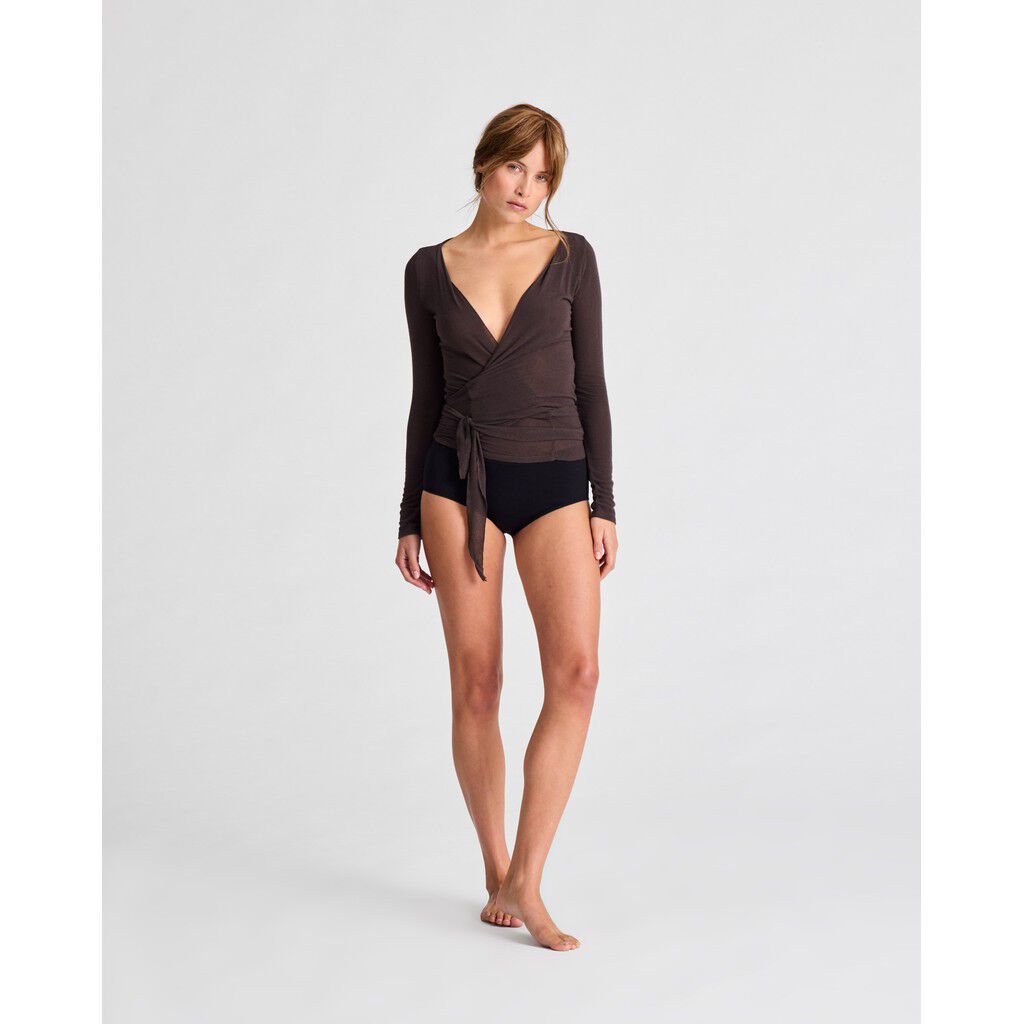 Anne Wrap L/S Wool Top
