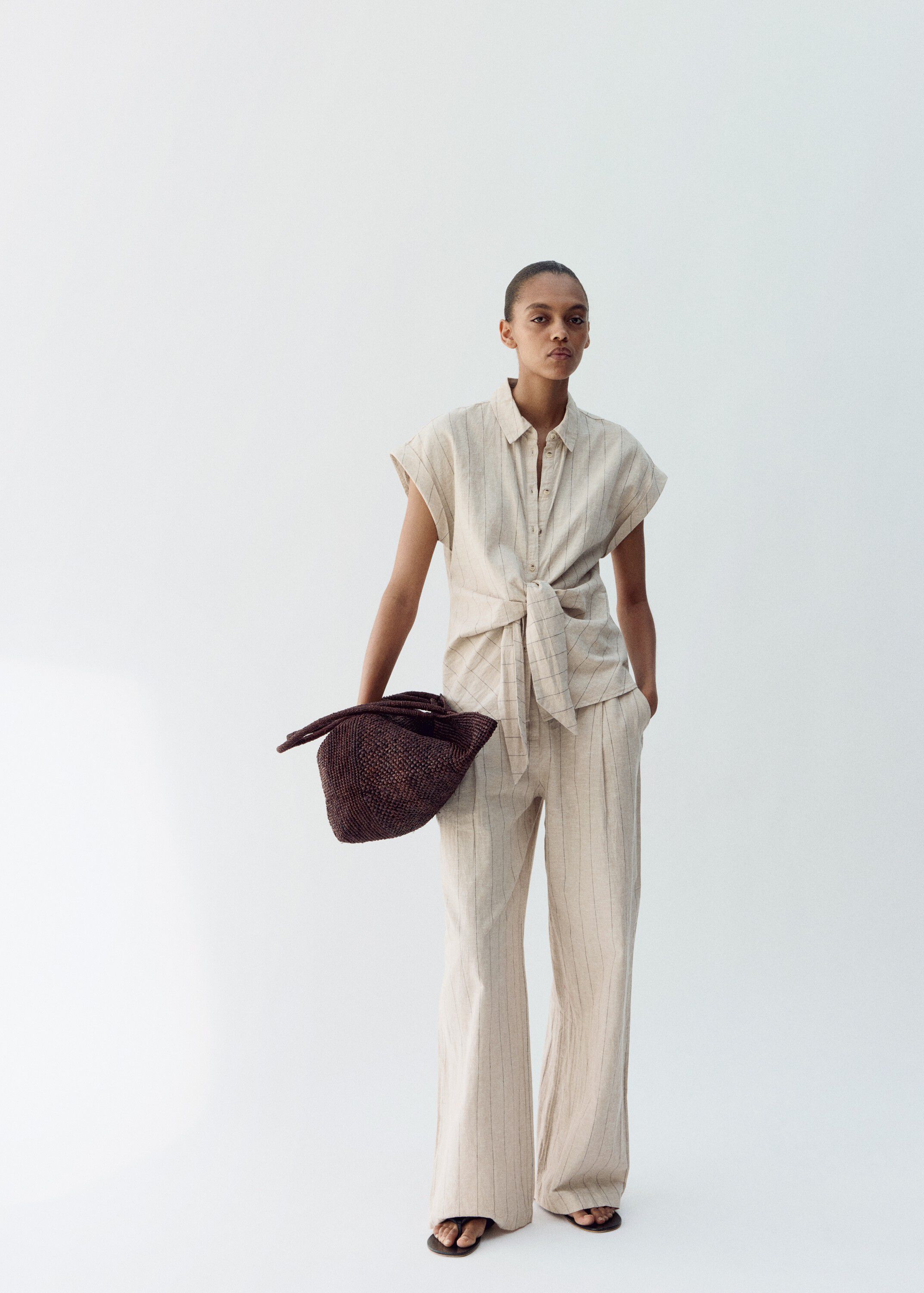 Linen pinstripe shirt
