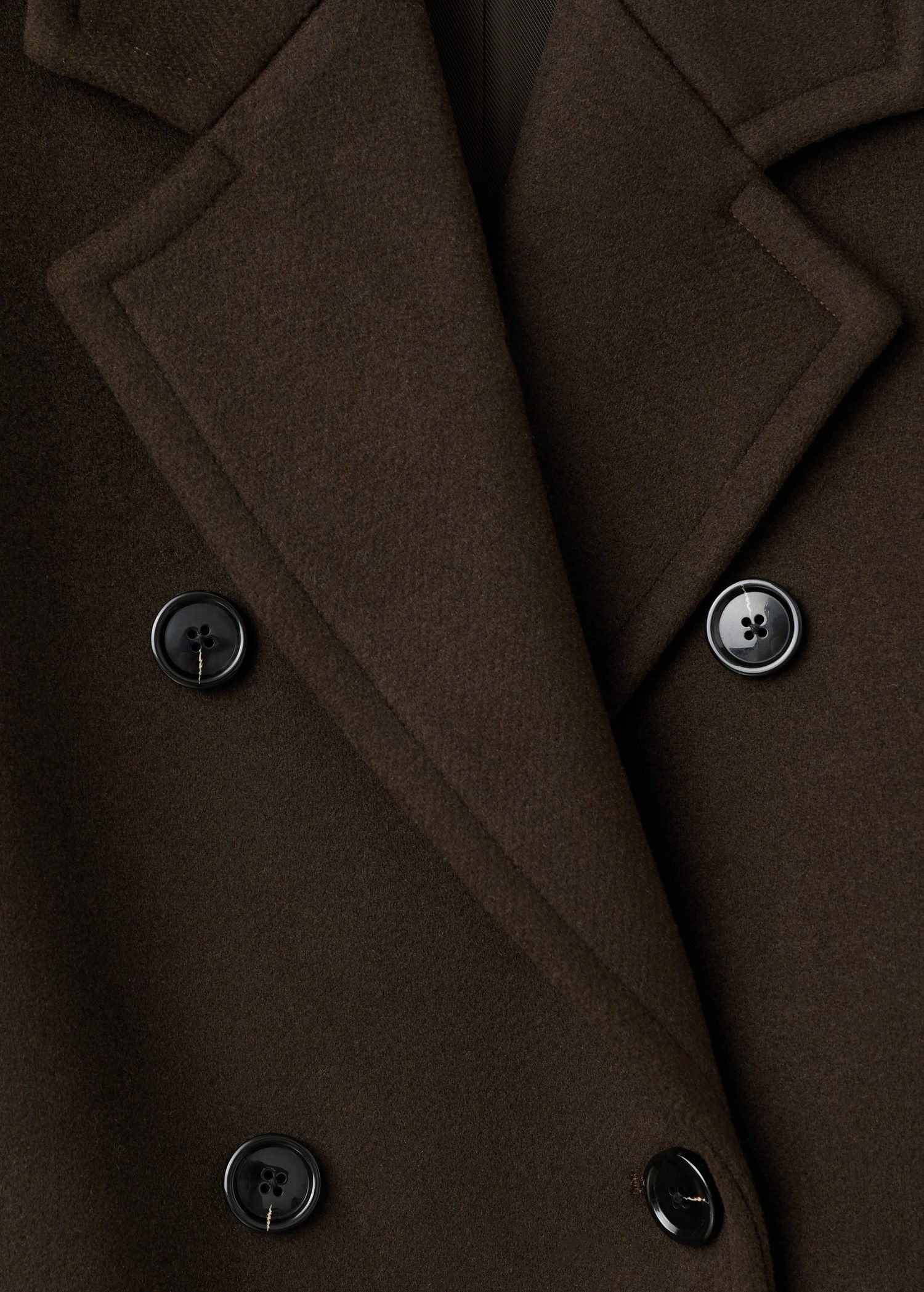 Double-breasted wool coat