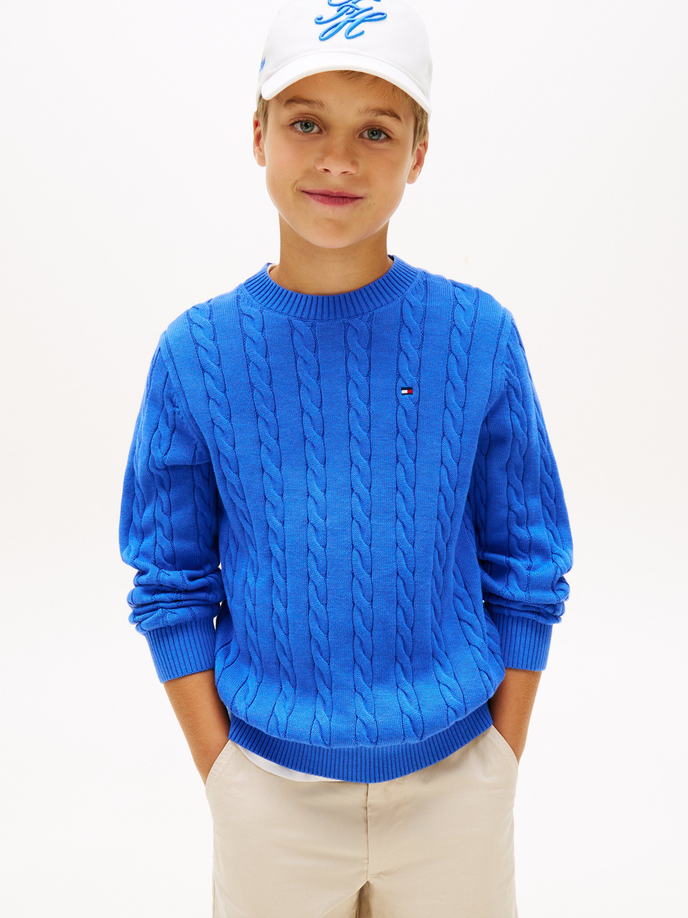 Essential Cable Knit Crew Neck Jumper