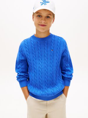 Essential Cable Knit Crew Neck Jumper