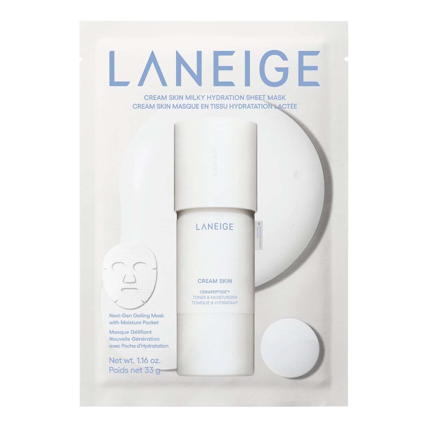 Cream Skin Milky Hydration Sheet Mask - &Aring;terfuktande och lugnande shee