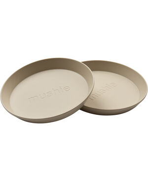 Mushie Dinner Plate Round Vanilla