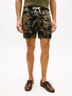 Dover Pure Linen Print 6" Inseam Chino Shorts