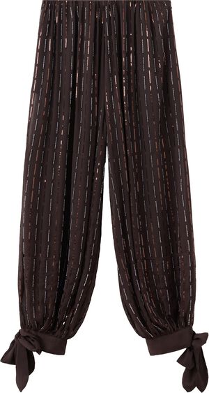 Sequinned harem pants