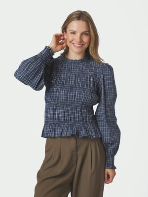 Marcia Check Blouse