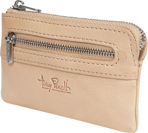 Key pouch with zipper and coin pocket