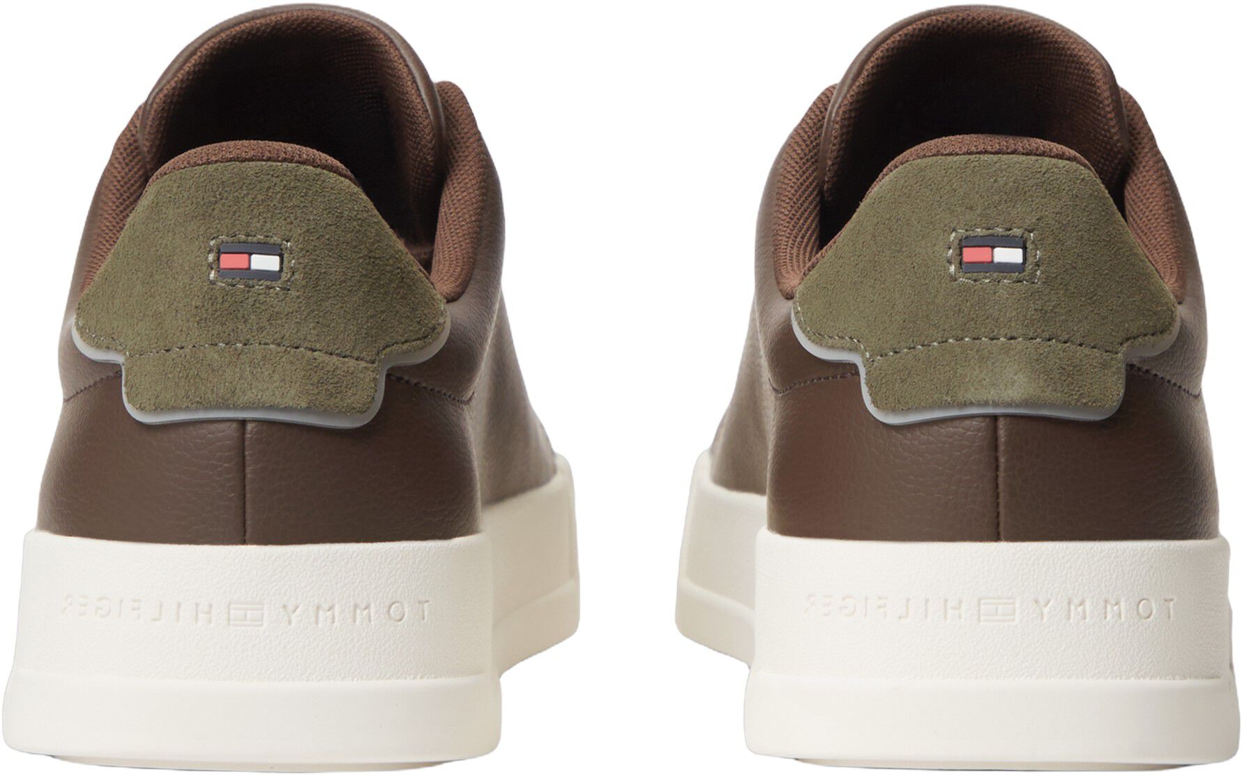 Logo Court Trainers With Leather
