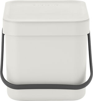 Affaldsspand m/låg sort. kon. 6 ltr