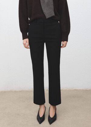 Straight-cut crop trousers