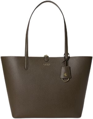 Faux-Leather Large Reversible Tote Bag