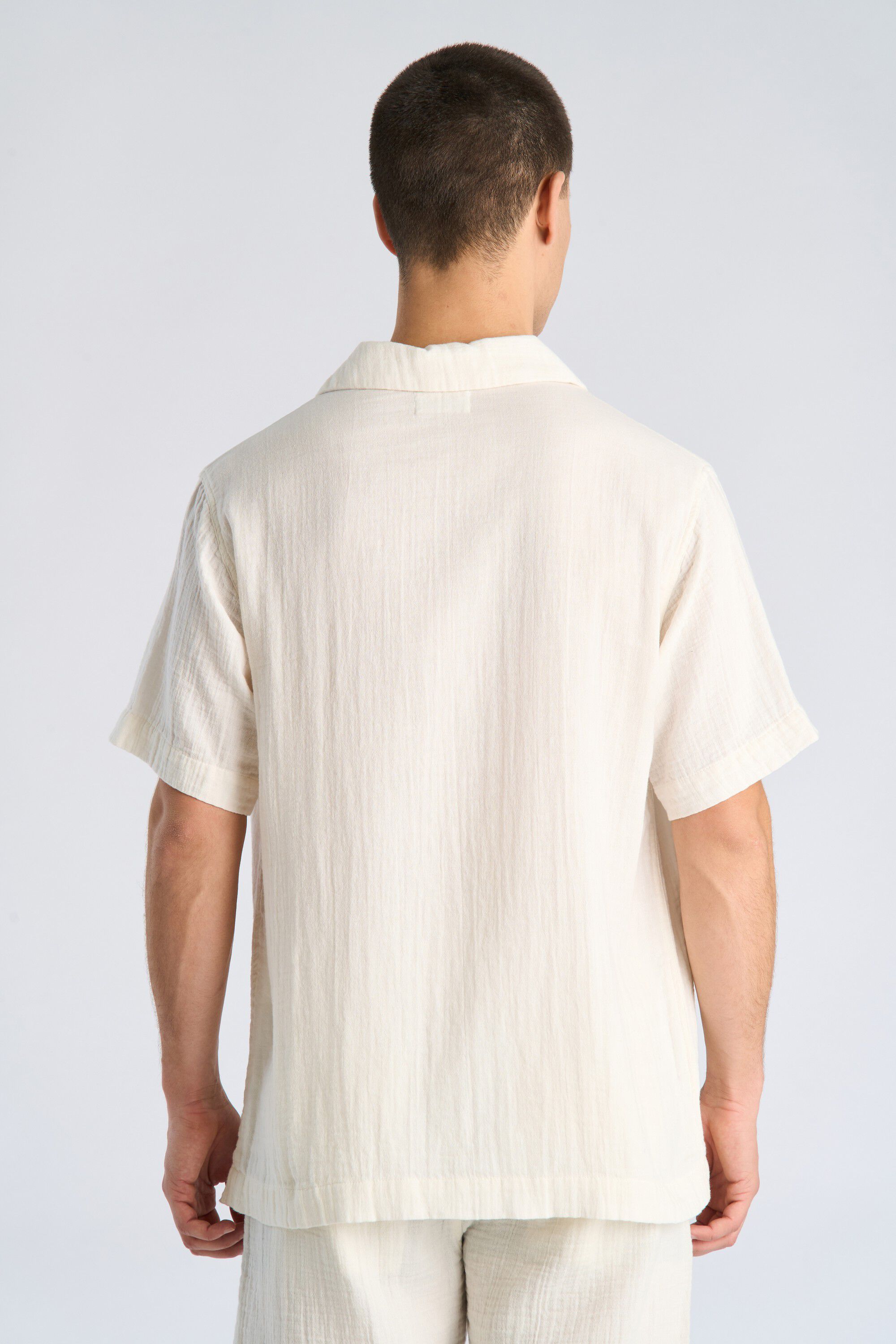 Cotton muslin resort shirt S/S