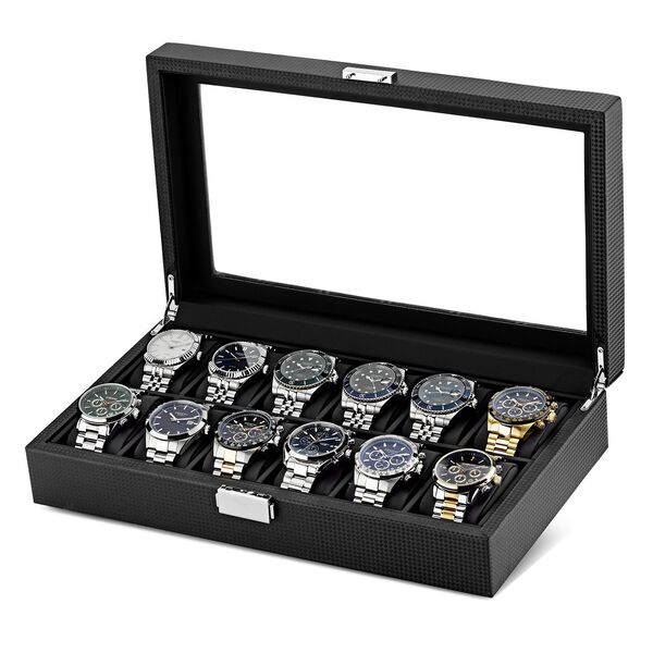 Watch Box 12 Watches Black Imitated