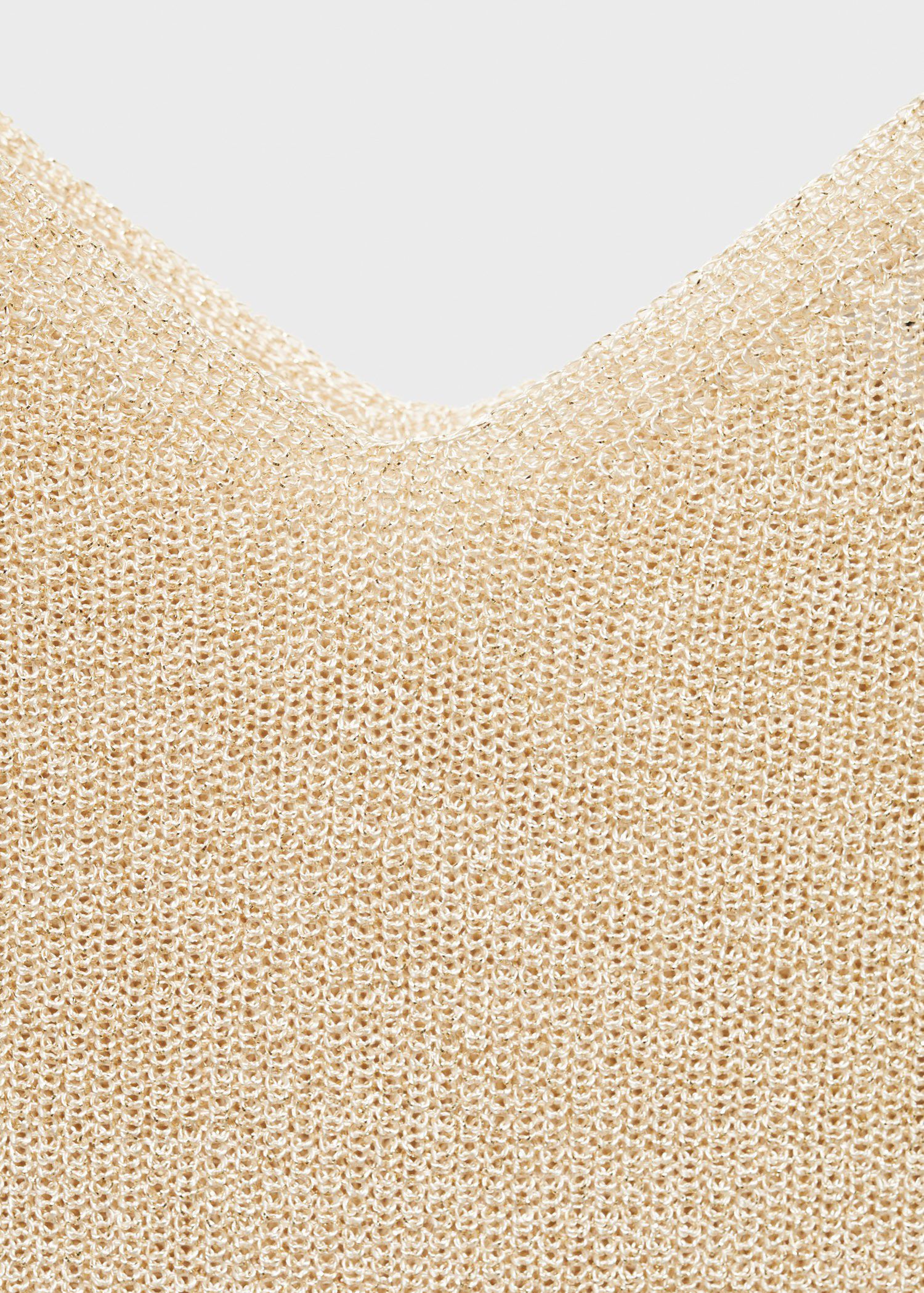 Lurex knitted V-neck top