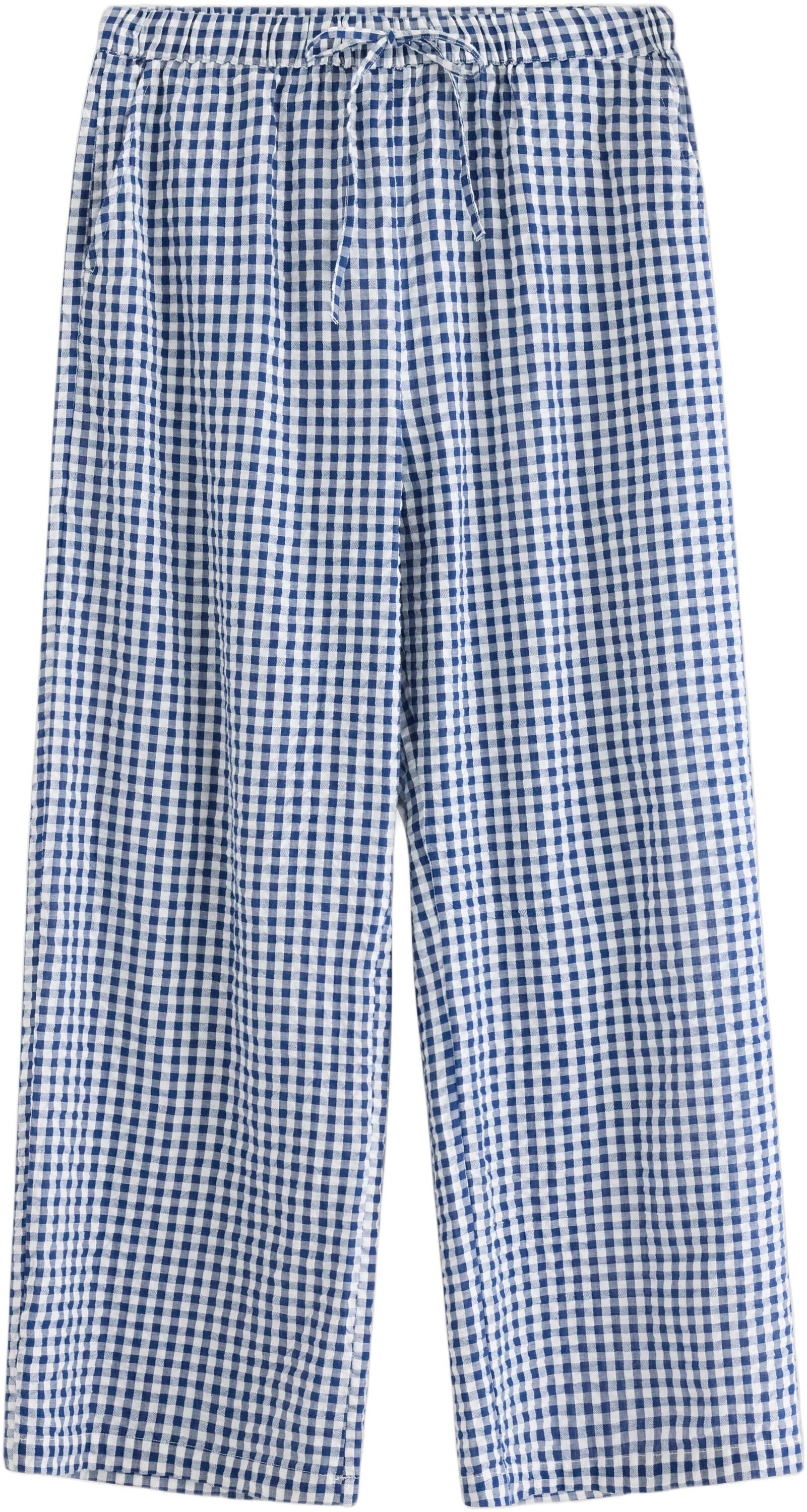 Pyjama trousers in soft seersucker