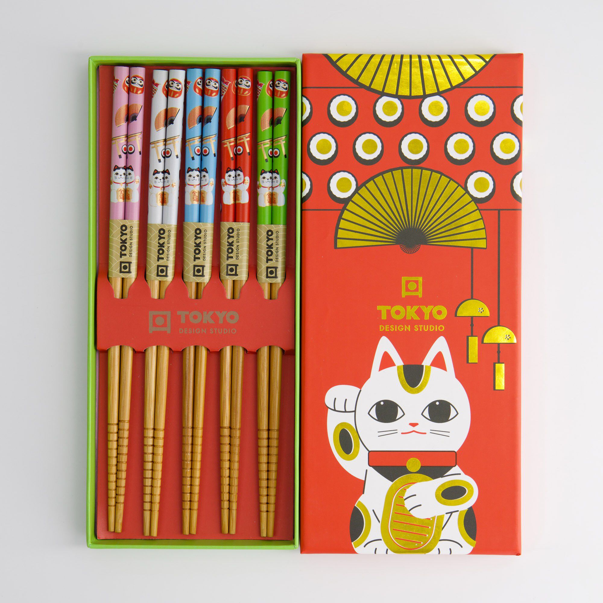 Chopstick Giftset/5 Lucky Cat A27-C46 1/100
